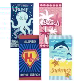 On Trend Kids Beach Towel Asst 70x140 On Trend Kids Beach Towel Asst 70x140