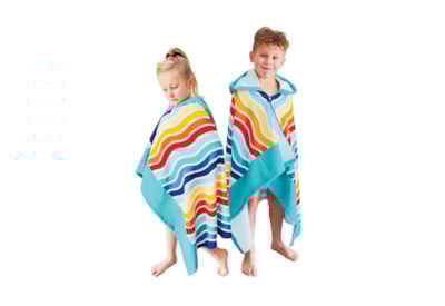 Bright Waves Hooded Kids Beach Towel Bright Waves Hooded Kids Beach Towel