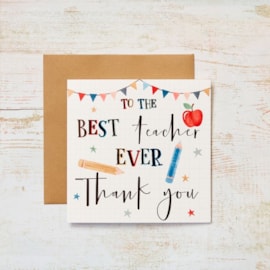 Best Teacher Ever Card Best Teacher Ever Card
