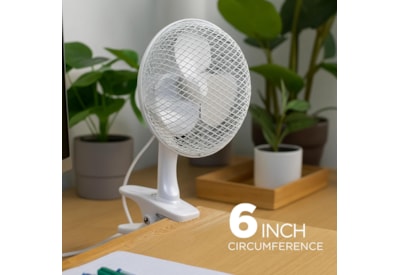 Status 6" White Clip On Fan 6" Status 6" White Clip On Fan 6"
