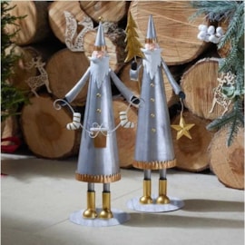 Three Kings Silver-gilt Santas 40cm (2530106)