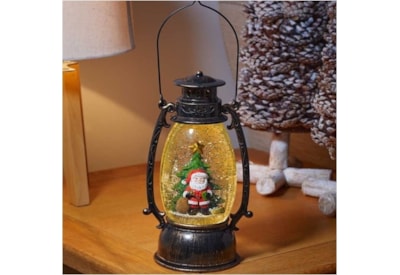 Three Kings Snow Swirl Santa Tree Lantern 24cm Three Kings Snow Swirl Santa Tree Lantern 24cm