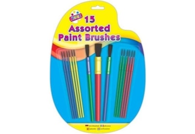Assorted Plastic Handle Paint Brushes (5124/48)