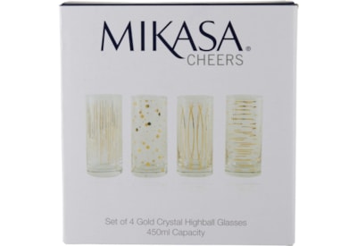 Mksa Cheers Met Gold Hiballs 16oz (5140628)