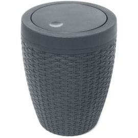 Addis Rattan Bathroom Waste Bin Charcoal Addis Rattan Bathroom Waste Bin Charcoal