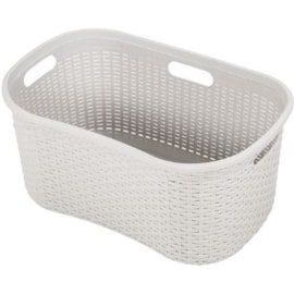 Addis Rattan Laundry Basket Light Grey 40l (518593)