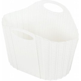 Addis Rattan Fold Flat Laundry Basket White (518691)