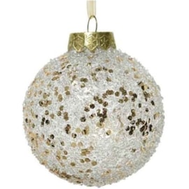 Sproof Baubles Trans Champagne Glitter 8cm (518785)