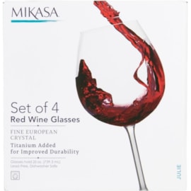 Mikasa Julie Red Wine 4 Set 25oz Mikasa Julie Red Wine 4 Set 25oz