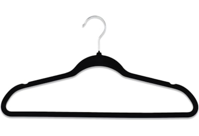 Addis Black Velvet Hangers 5pk (519220)