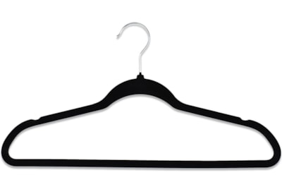 Addis Black Velvet Hangers 5pk Addis Black Velvet Hangers 5pk