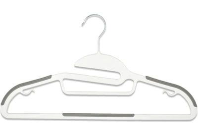Addis White/grey Non Slip Hangers 5pk (519221)