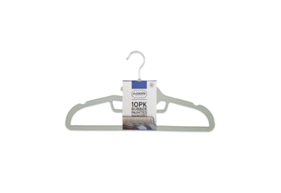 Addis Grey Rubber Hangers 10pk Addis Grey Rubber Hangers 10pk