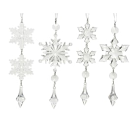 Snowflake Drops & Beads Assorted 16cm Snowflake Drops & Beads Assorted 16cm