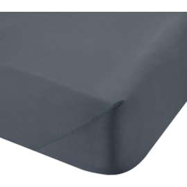 200tc C.percale X/deep Fitted Sheet Charcoal Single (BD/52521/R/SFDX/CHC)