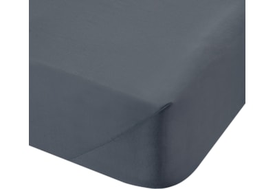 200tc C.percale X/deep Fitted Sheet Charcoal Single (BD/52521/R/SFDX/CHC)