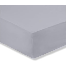 200tc Cotton Percale Fitted Sheet Grey S/king (BD/52521/R/SKFD/GY)
