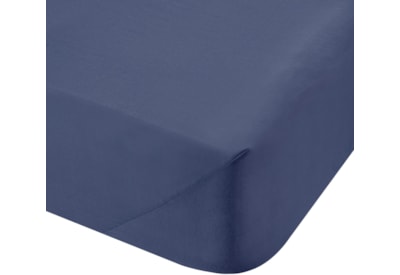 200tc C.percale X/deep Fitted Sheet Navy S/king (BD/52521/R/SKFDX/NA)