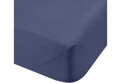 Bianca 200tc C.percale X/deep Fitted Sheet Navy Single Bianca 200tc C.percale X/deep Fitted Sheet Navy Single