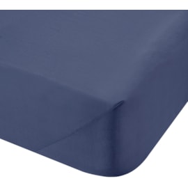 Bianca 200tc C.percale X/deep Fitted Sheet Navy King Bianca 200tc C.percale X/deep Fitted Sheet Navy King