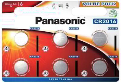 Panasonic Cr2016 Battery 6pk Panasonic Cr2016 Battery 6pk