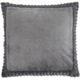 Velvet & Faux Fur Cushion Charcoal 55cm (DS/54492/W/CU55/CHC)