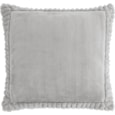 Velvet & Faux Fur Cushion Silver 55cm (DS/54492/W/CU55/SI)