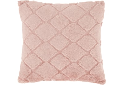 Catherine Lansfield Cosy Diamond Filled Cushion Blush 43x43 (DS/55599/W/CU43/BLH