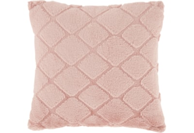 Catherine Lansfield Cosy Diamond Filled Cushion Blush 43x43 Catherine Lansfield Cosy Diamond Filled Cushion Blush 43x43