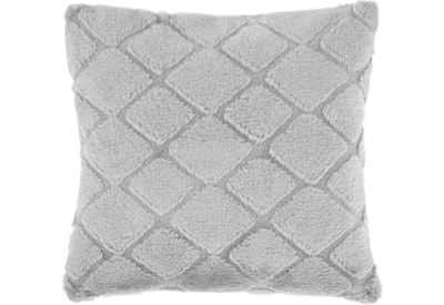 Catherine Lansfield Cosy Diamond Filled Cushion Silver 43x43 (DS/55599/W/CU43/SI