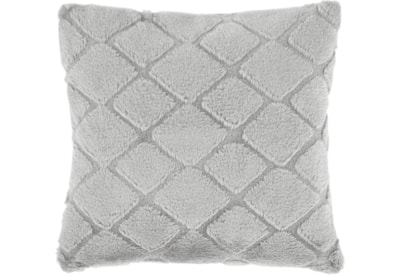 Catherine Lansfield Cosy Diamond Filled Cushion Silver 43x43 Catherine Lansfield Cosy Diamond Filled Cushion Silver 43x43