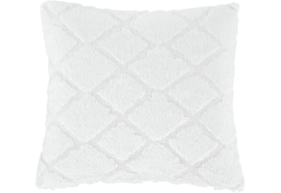 Catherine Lansfield Cosy Diamond Filled Cushion White 43x43 Catherine Lansfield Cosy Diamond Filled Cushion White 43x43