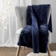 Catherine Lansfield Cosy Diamond Throw Navy 130x170 Catherine Lansfield Cosy Diamond Throw Navy 130x170