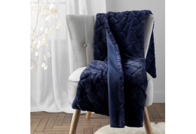 Catherine Lansfield Cosy Diamond Throw Navy 130x170 Catherine Lansfield Cosy Diamond Throw Navy 130x170