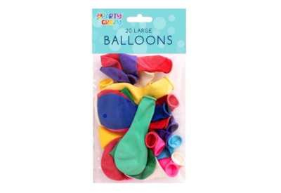 Party Crazy 20 Large Round Helium Balloons 9"
