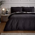 Bianca Satin Geo Jacquard Black Duvet Set King Bianca Satin Geo Jacquard Black Duvet Set King