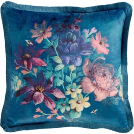 Catherine Lansfield Romantic Floral Cushion Teal 45x45 (DS/57157/R/CU45/TEA)