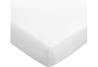 180tc Egyptian Cotton Fitted Sheet White S/king (BD/57496/R/SKFD/WH)