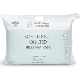 Catherine Lansfield Luxury Quilted Comfort Pillow Pairs Wht Catherine Lansfield Luxury Quilted Comfort Pillow Pairs Wht