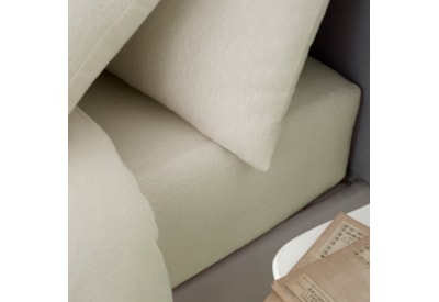 Brushed Cotton Sheet & Pillowcase Pack Cream King (BD/57738/W/KSPCK/CR)