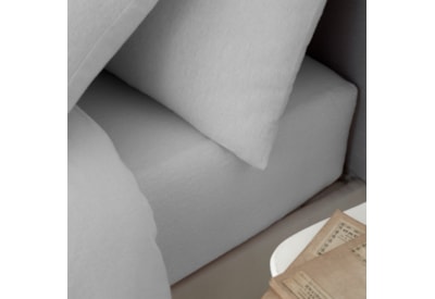 Brushed Cotton Sheet & Pillowcase Pack Grey King (BD/57738/W/KSPCK/GY)