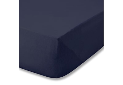Brushed Cotton Fitted Sheet Navy Double (BD/57738/W/DFD/NA)