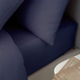 Catherine Lansfield Brushed Cotton Sheet & Pillowcase Pack Navy Double Catherine Lansfield Brushed Cotton Sheet & Pillowcase Pack Navy Double