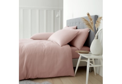 Brushed Cotton Pink Quilt Set Single (BD/57738/W/SQS/PK)