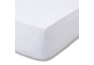 Brushed Cotton Fitted Sheet White Double (BD/57738/W/DFD/WH)