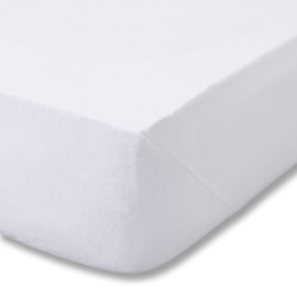 Brushed Cotton Fitted Sheet White King (BD/57738/W/KFD/WH)