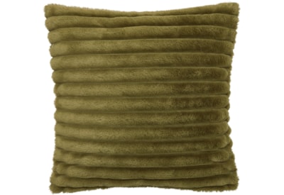 Catherine Lansfield Cosy Ribbed Cushion Olive 45x45 (DS/57795/W/CU45/OL)