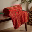 Catherine Lansfield Cosy Ribbed Throw Burnt Orange 130x170 Catherine Lansfield Cosy Ribbed Throw Burnt Orange 130x170