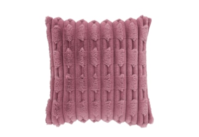 Carved Faux Fur Filled Cushion Pink 50cm Carved Faux Fur Filled Cushion Pink 50cm