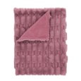 Carved Faux Fur Throw Pink 150cm Carved Faux Fur Throw Pink 150cm